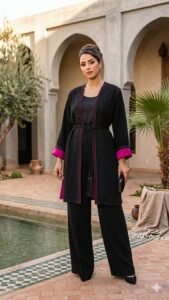 Ensemble crêpe de soie Zwaak noir pour femme Ensemble crêpe de soie Zwaak noir pour femme