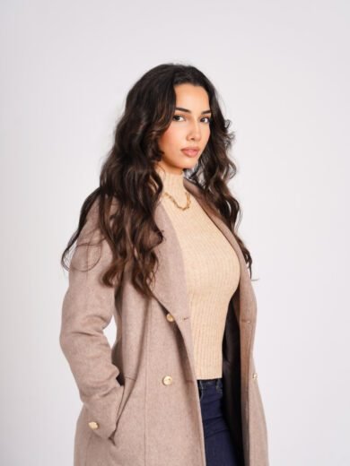 manteau femme camel laine