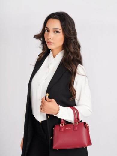 GILET NOIR Femme Crêpe Col Revers