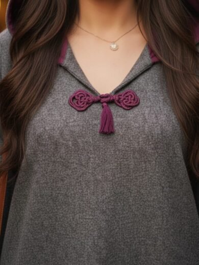 Jelaba en laine cachemire grise